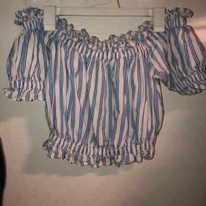 Women’s S Forever 21 Striped croptop Off Shoulder